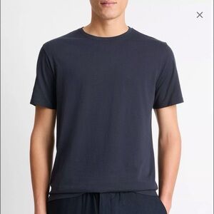 VINCE T-SHIRT Small Navy Blue Pima Cotton
